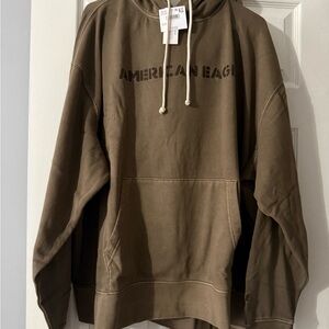 American Eagle Outfitters Men's Olive Hoodie